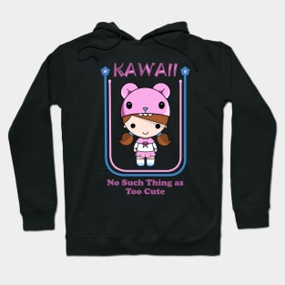 Kawaii Girl in Pink Hoodie